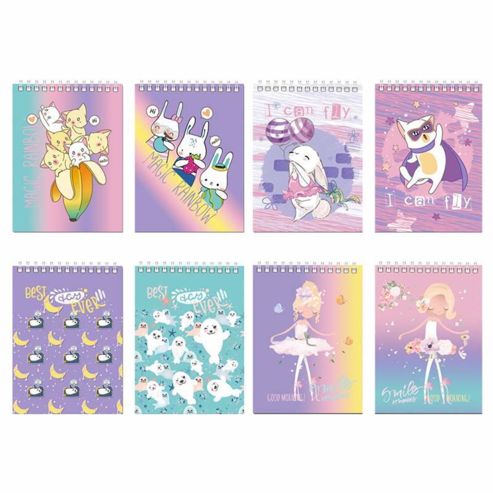 блокнот А7 40 листов "smile" на гребне 8894 307434