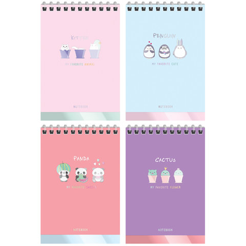 блокнот А6 40 листов "sweet mono" на гребне 41454 328087