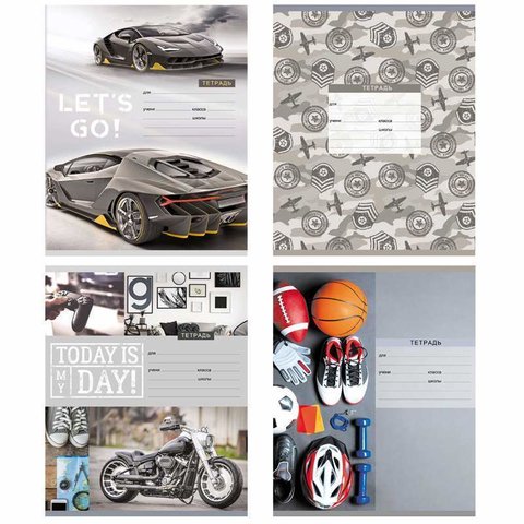 тетрадь 12 листов "для настоящих парней" в линейку 9015 314140