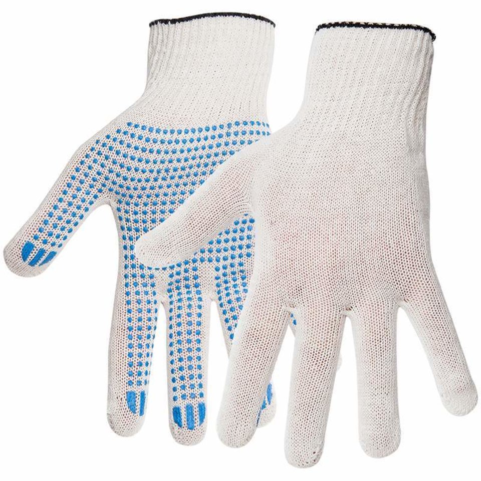 перчатки х/б Office Clean 10кл 3 нитки белые 30-32г 241691