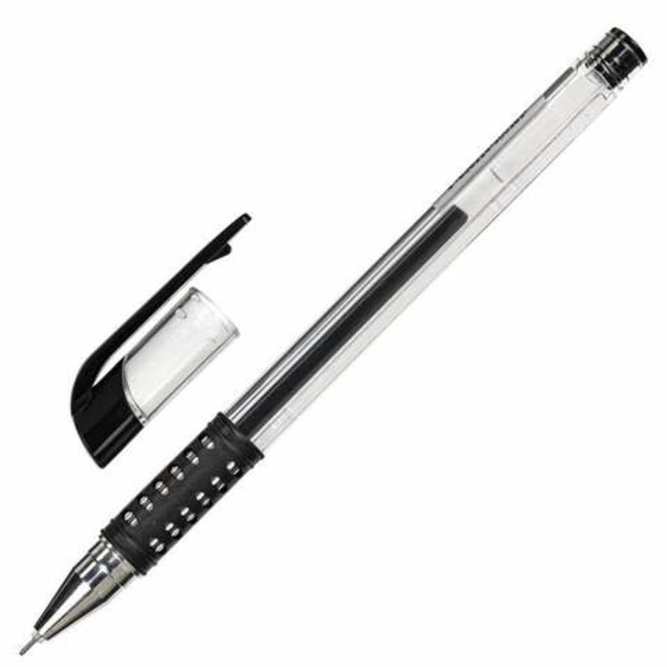 ручка гелевая Staff резиновая вставка 0.5мм 143679 черная