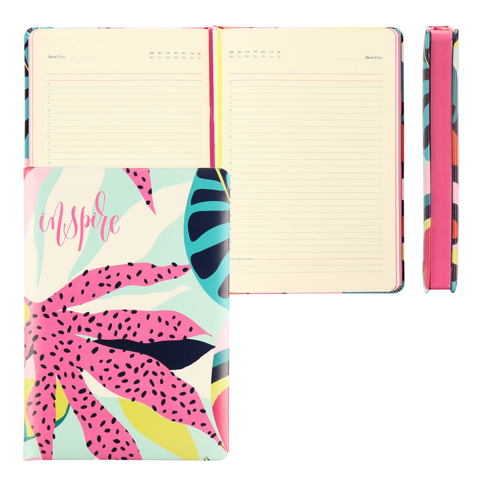 ежедневник недатированный А5 Fiorenzo Bright Tropic твердый переплет 213311 (2201032)