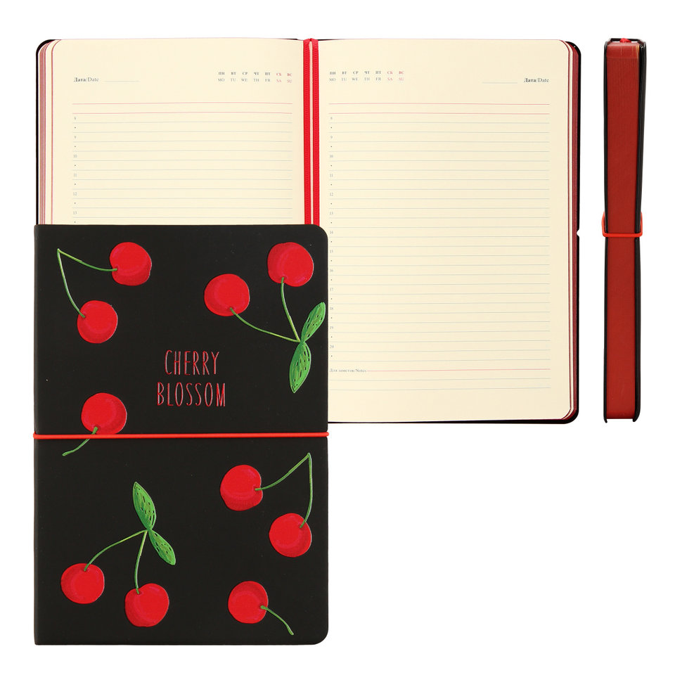 ежедневник недатированный А5 Fiorenzo Cherry Boom твердый переплет 213312 (2201033)