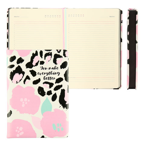 ежедневник недатированный А5 Fiorenzo Leopard Flowers твердый переплет 213322(2201041)