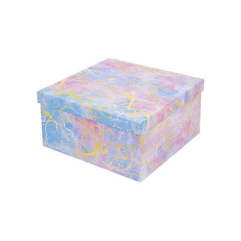 коробка подарочная сияющий мрамор 16х16х8см кор-8725