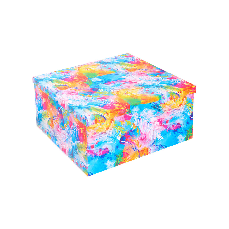 коробка подарочная акварель 18х18х9см нпк-7584