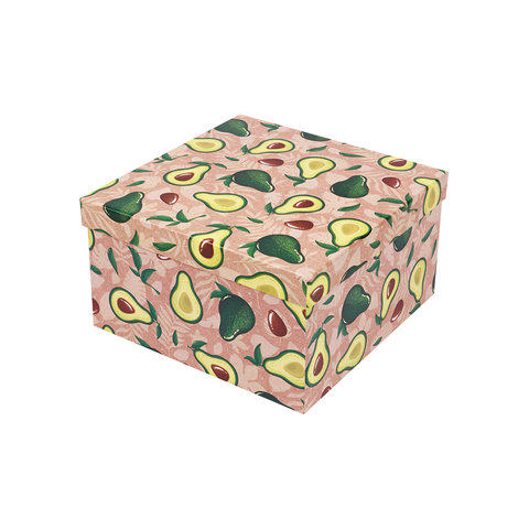 коробка подарочная авокадо 21,5х21,5х11см кор-8645