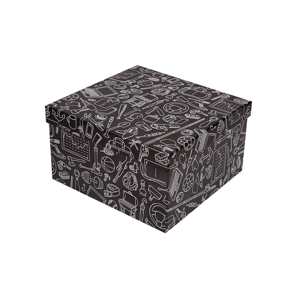 коробка подарочная мужское хобби 18х18х9см кор-8713