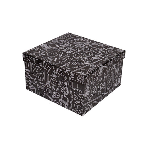 коробка подарочная мужское хобби 18х18х9см кор-8713
