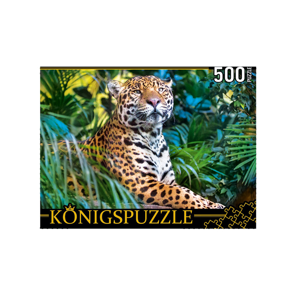 пазл 500 элементов леопард в джунглях konigspuzzle штк500-3699
