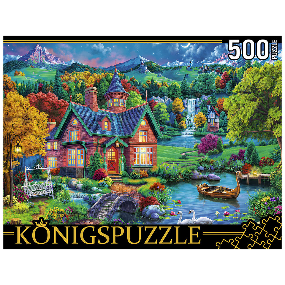 пазл 500 элементов домик в горах konigspuzzle фк500-6628