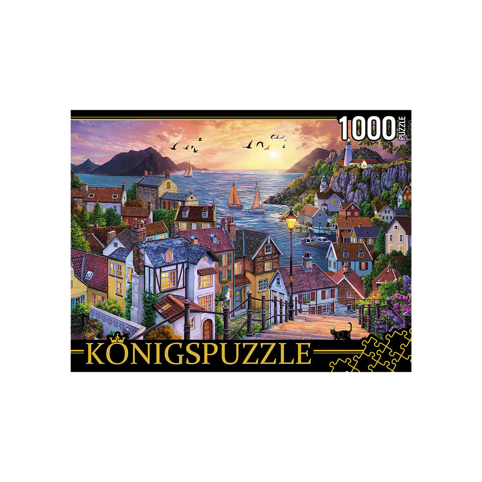 пазлы 1000 элементов Город на закате фк1000-3588