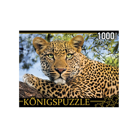 пазл 1000 элементов портрет леопарда konigspuzzle гик1000-0648
