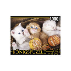 пазл 1000 элементов три котенка konigspuzzle штк1000-0644
