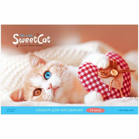 альбом для рисования 24 листа Котик 36000 (311494)