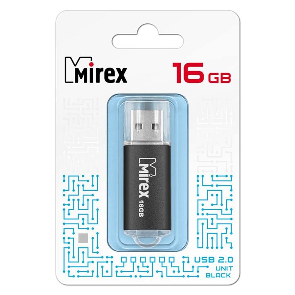 Флэш-драйв 16GB Unit Black Mirex 20044015