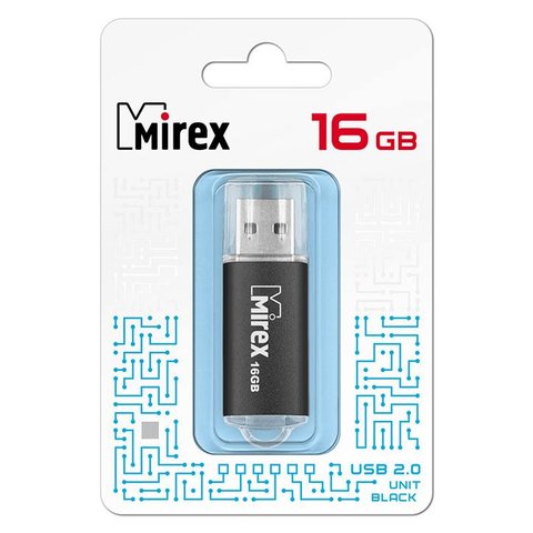 Флэш-драйв 16GB Unit Black Mirex 20044015