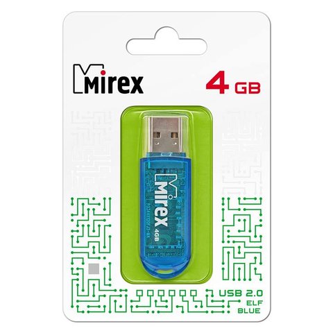 Флэш-драйв 4GB Elf Blue Mirex 20048629