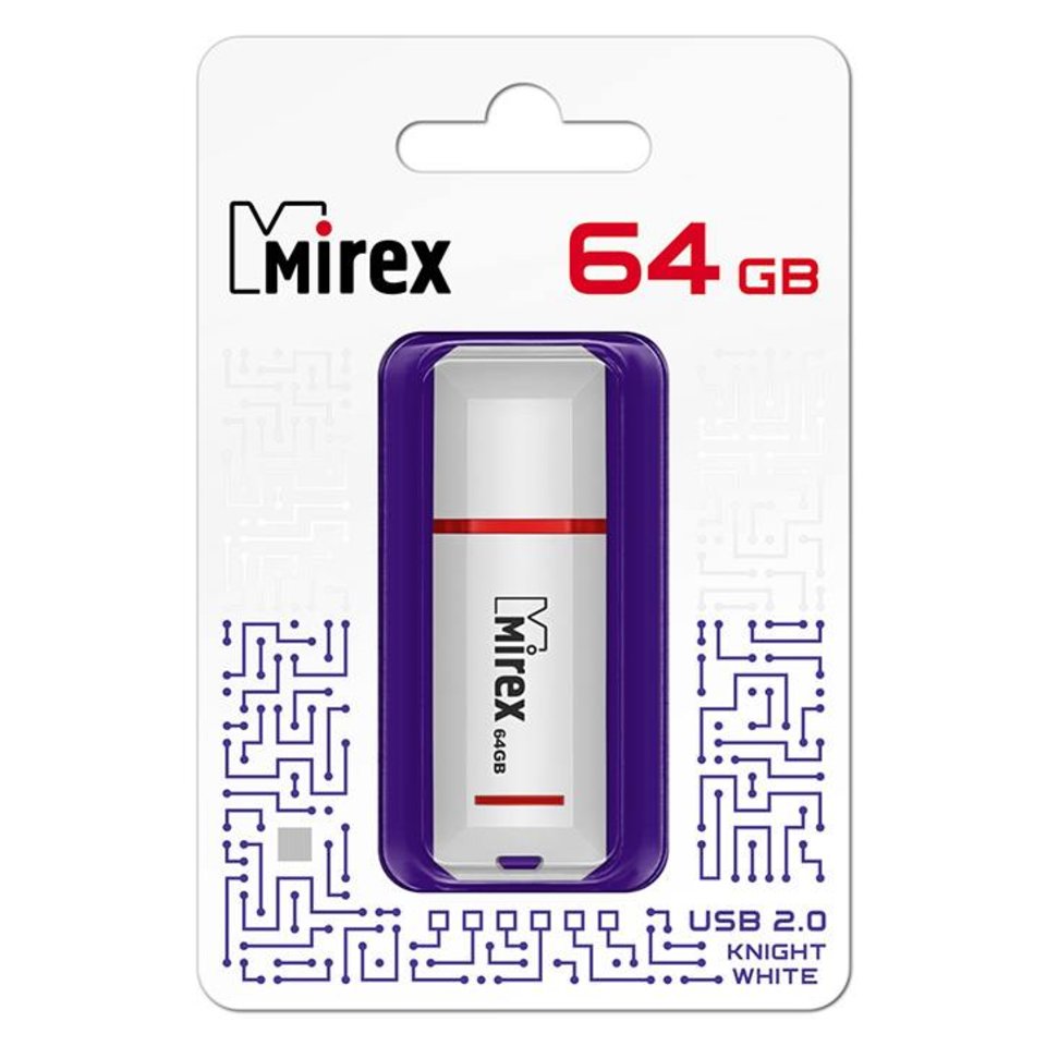 Флэш-драйв 64GB Knight White Mirex 20046574