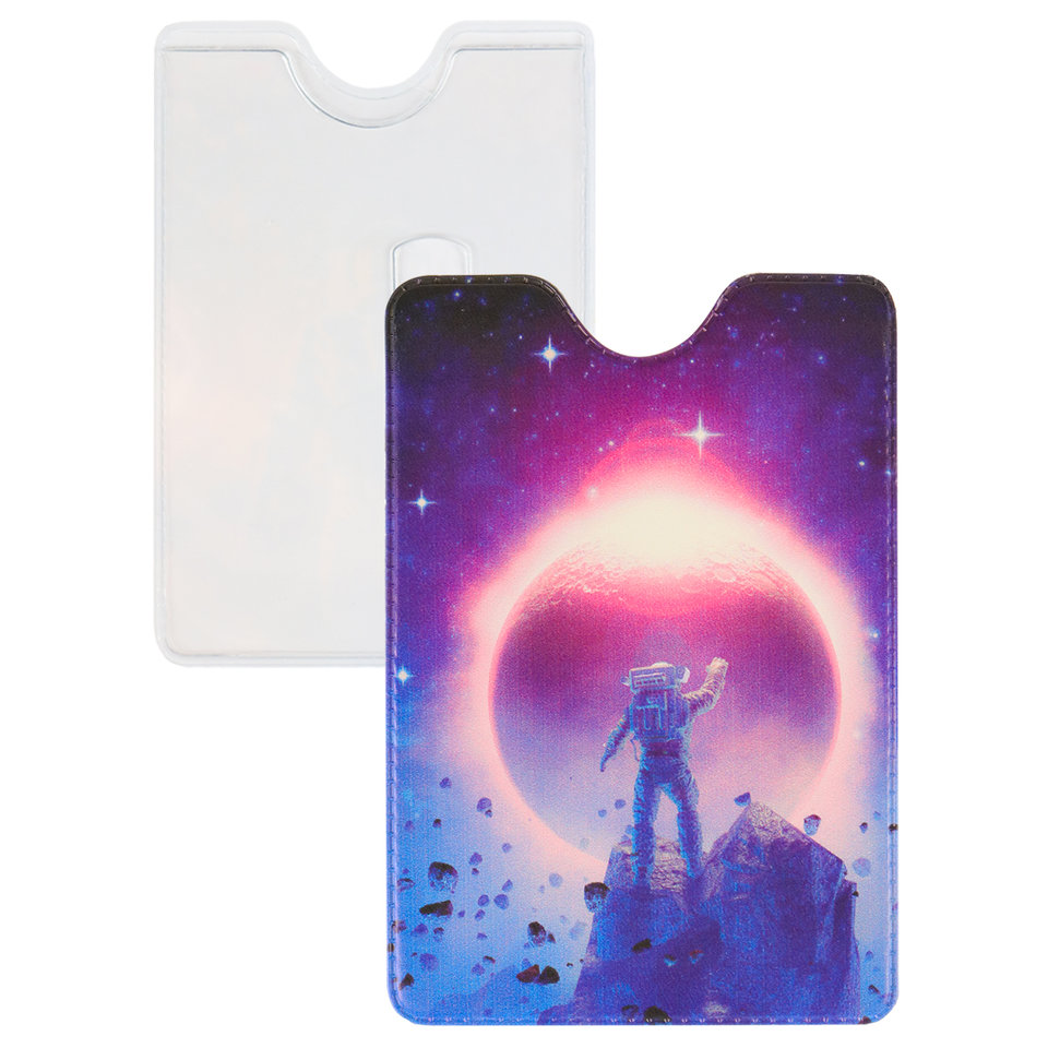 обложка для пропуска Космос ПВХ оп-4863