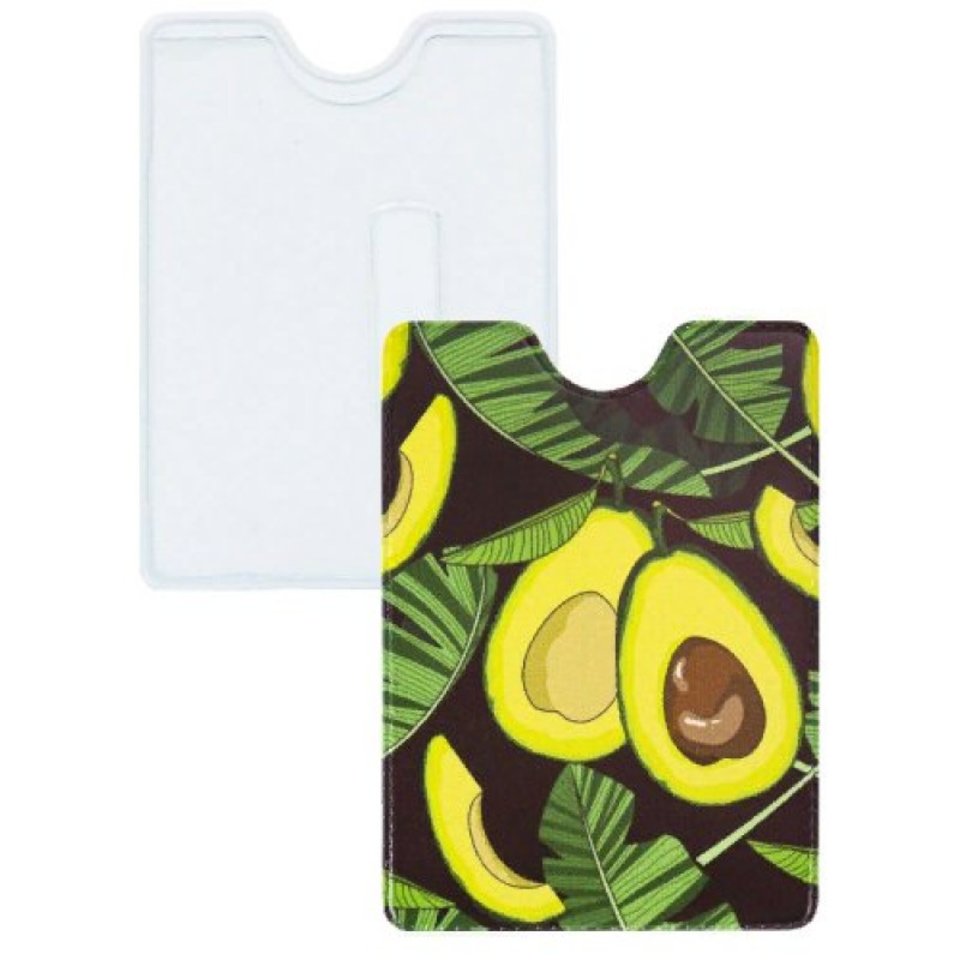 обложка для пропуска Тропический Авокадо ПВХ оп-6248