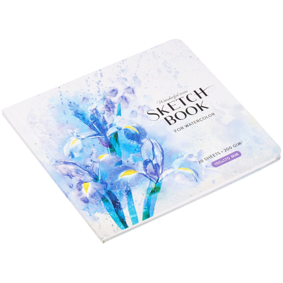 скетчбук 190х170 20 листов "Irises" 200г/м skbwg_37698 321997