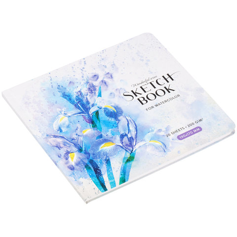 скетчбук 190х170 20 листов "Irises" 200г/м skbwg_37698 321997