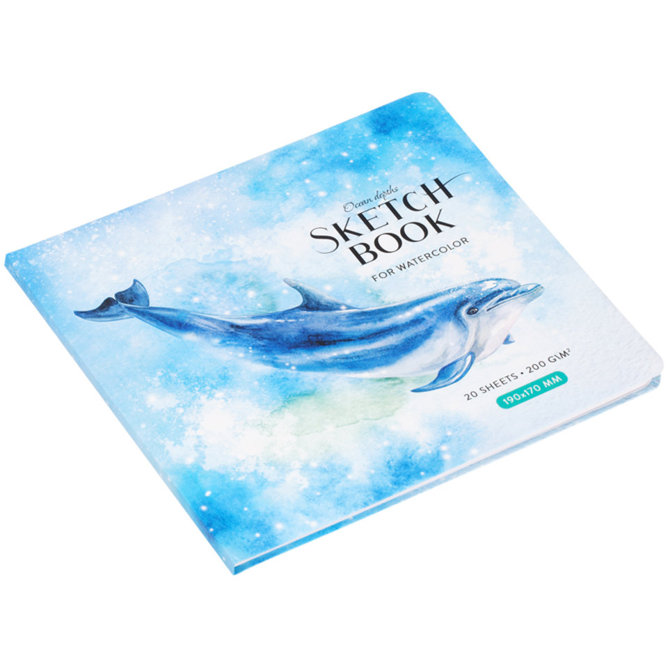 скетчбук 190х170 20 листов "Whale" 200г/м skbwg_37700 321998