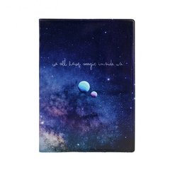 обложка для паспорта Космос синяя ПВХ kw064-000555