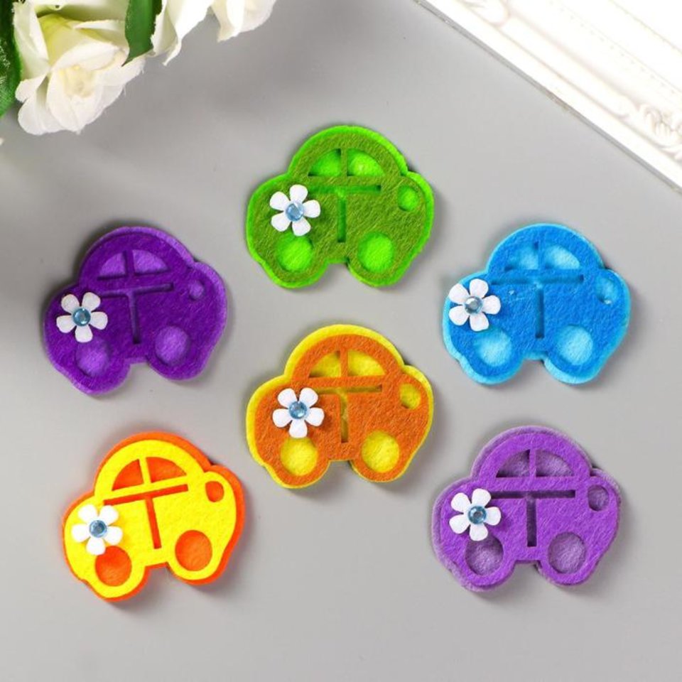 элементы для декора Машинки войлок 6шт. 233472