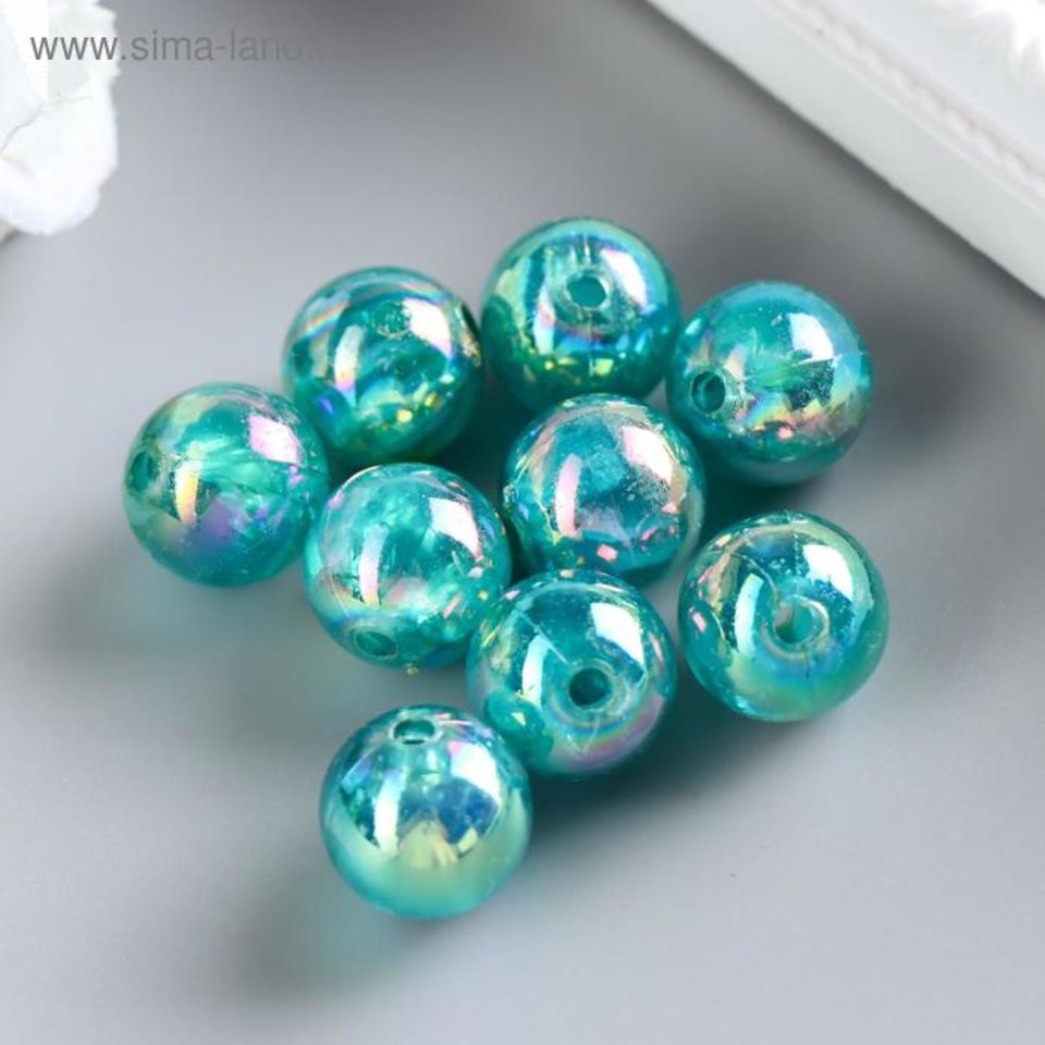 бусины Перламутр голубой 3775549