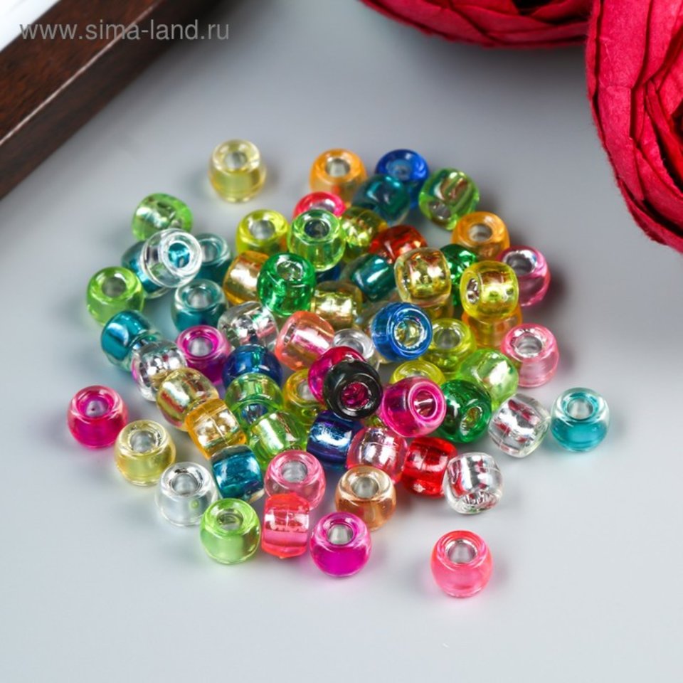 бусины цветные цилиндрики 4645631