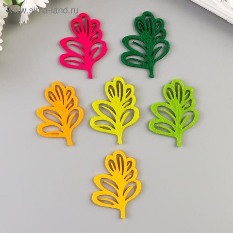 элементы для декора Резные листья войлок 6шт. 5097761