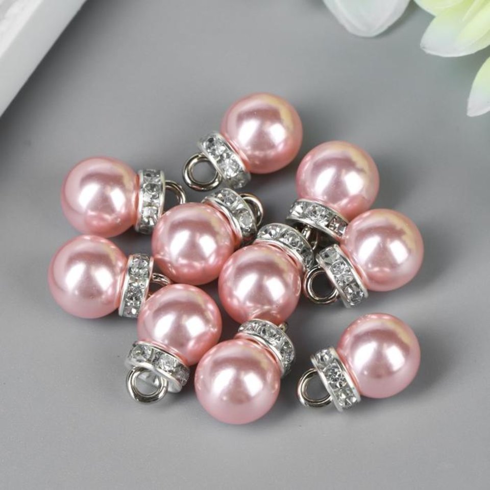 элементы для декора Розовая жемчужина подвеска 10шт. 4780328