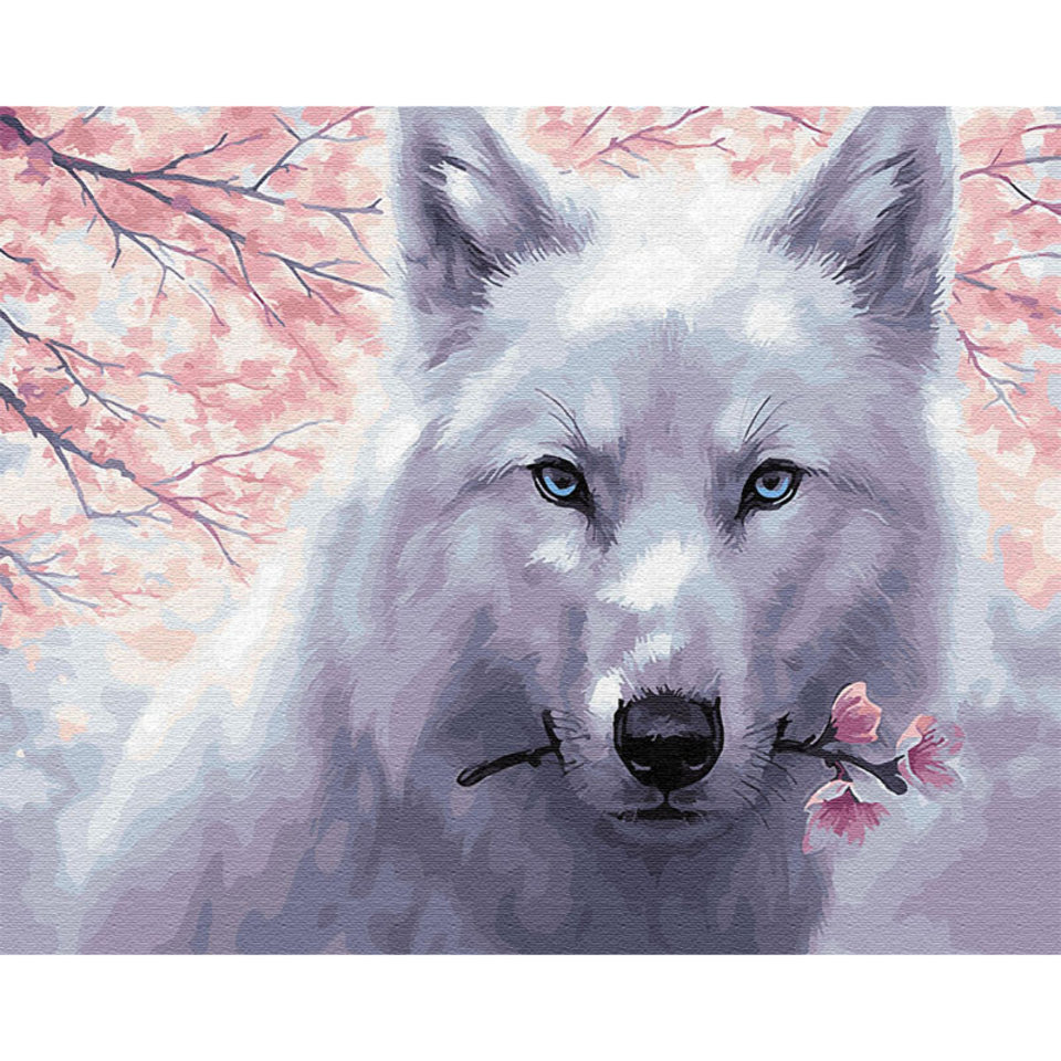 Белый волк на аву