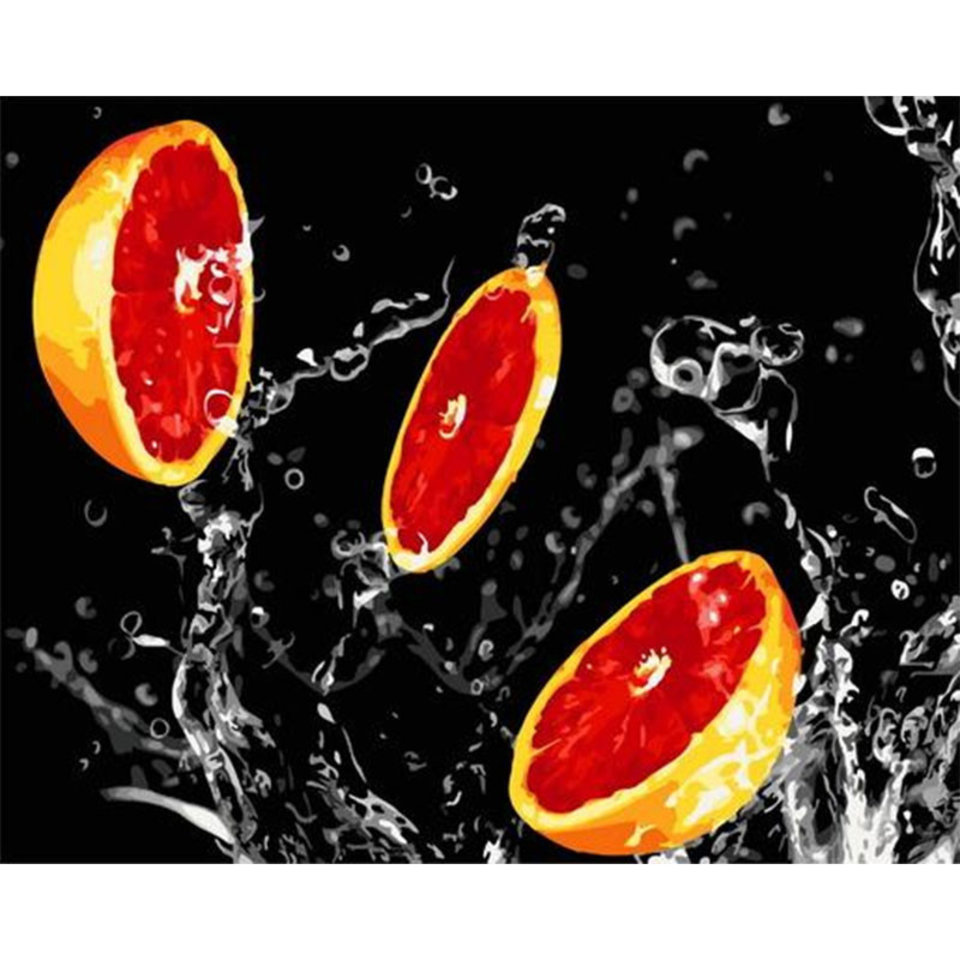 картина по номерам "Сочный грейпфрут" 40х50см gx37693