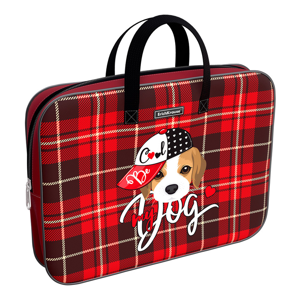 папка с ручками Cute Dog текстиль 52654