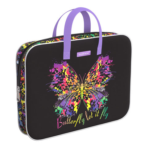 папка с ручками butterfly текстиль 52653 (ek)