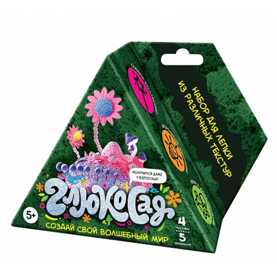 игровой набор Глюкосад из пластилина зеленый c082y