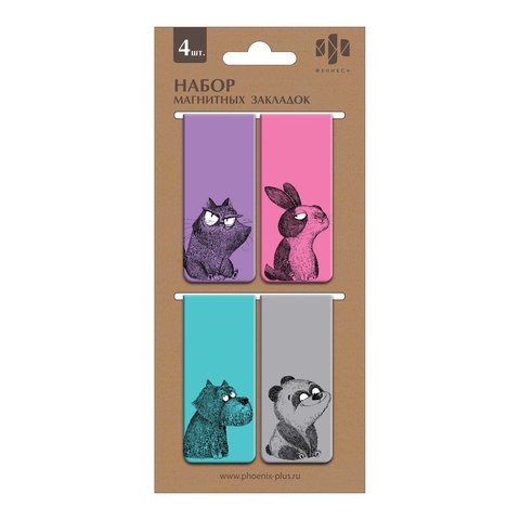 набор магнитных закладок Крейзи Энималс 61145