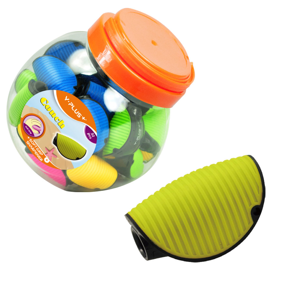 точилка пластиковая Y-Plus 1 отверстие контейнер резиновые вставки sx090100