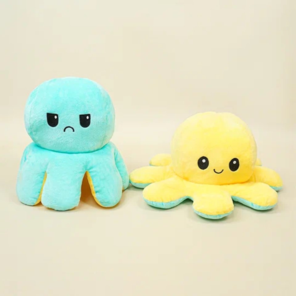 мягкая игрушка Осьминожек Желто Бирюзовый 40см рт-00008997