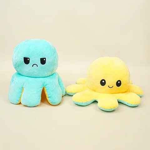 мягкая игрушка Осьминожек Желто Бирюзовый 40см рт-00008997