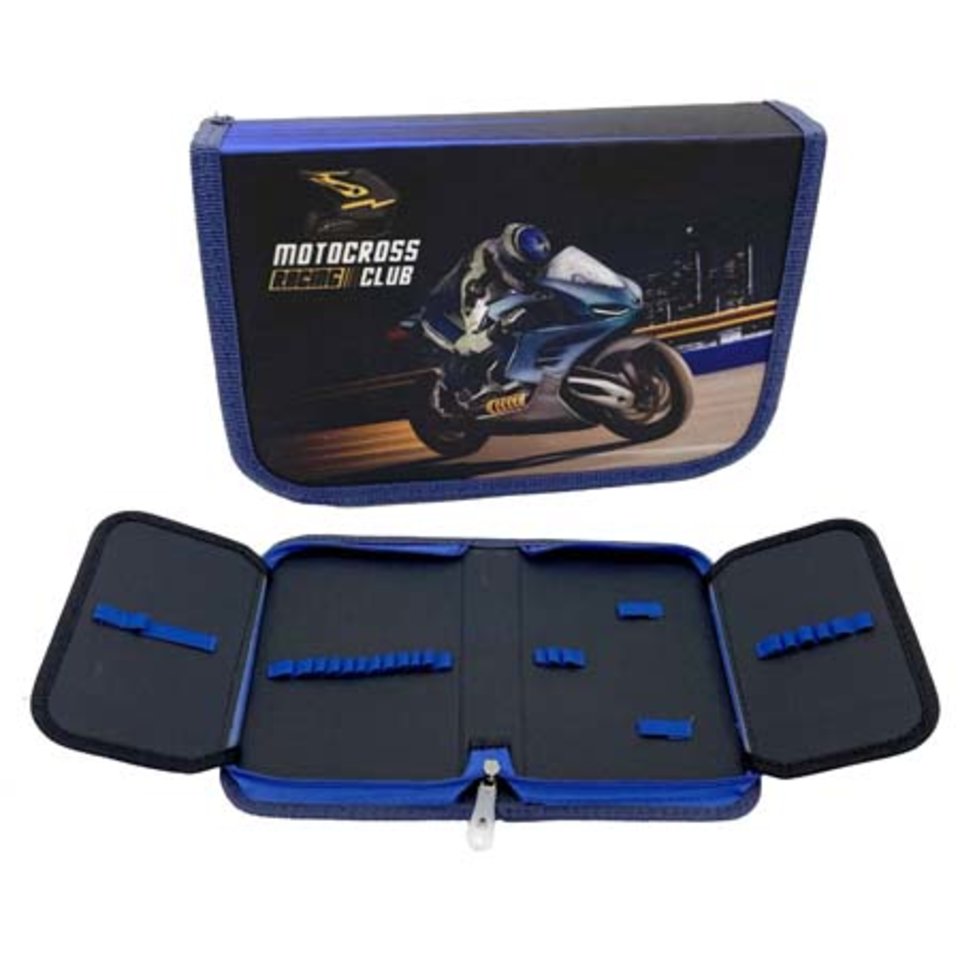 пенал для мальчика Мотокросс с 2 планками ce-254a