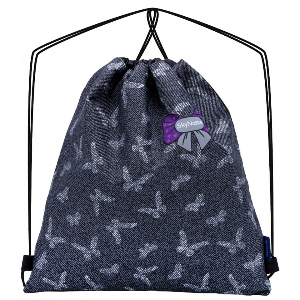 сумка для обуви бабочки серый м-147