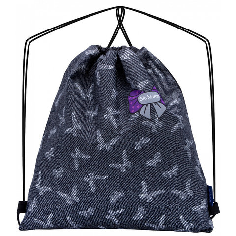 сумка для обуви бабочки серый м-147