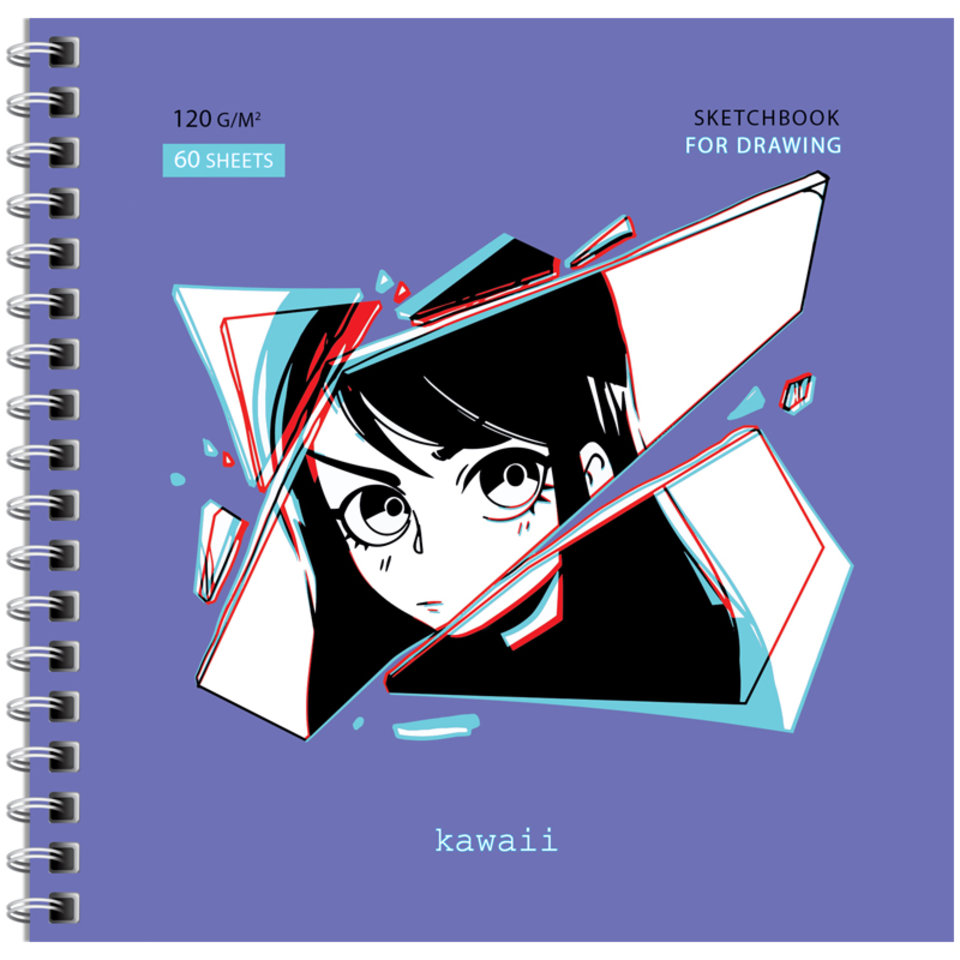 скетчбук А6 60 листов Kawaii 120г/м2 ms_44869 337355