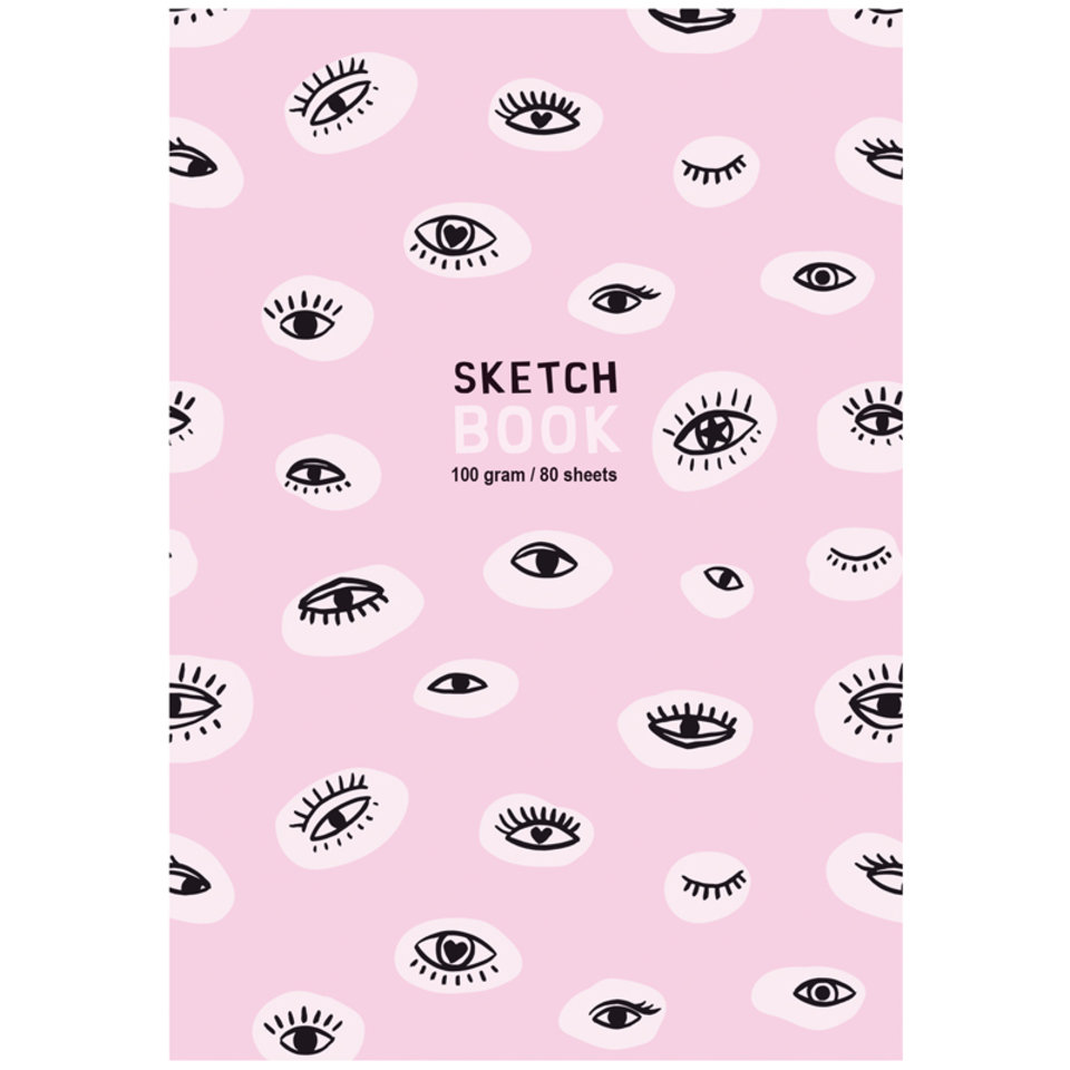 скетчбук А5 80л Глазки 8718 327815