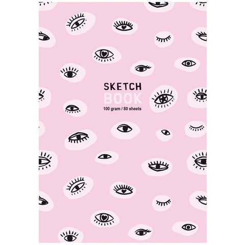 скетчбук А5 80л Глазки 8718 327815