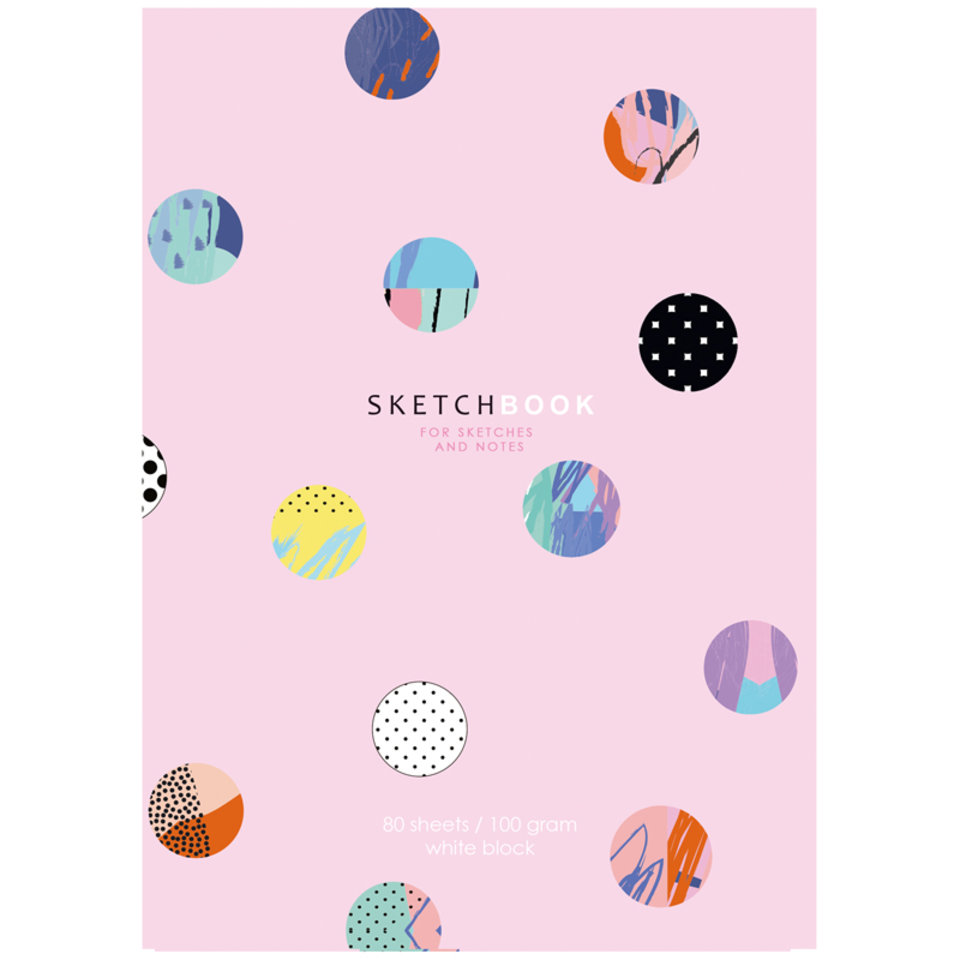 скетчбук А5 80л Милые кружочки 8732 331798